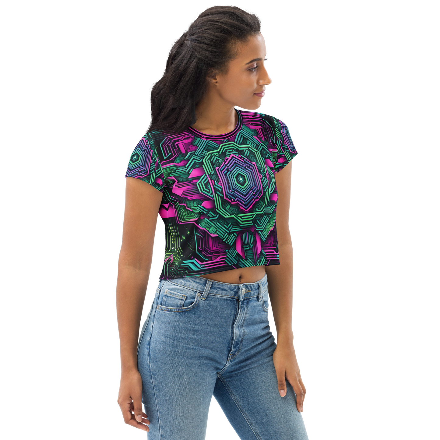 Crop Tee: Technicolor Transcendence