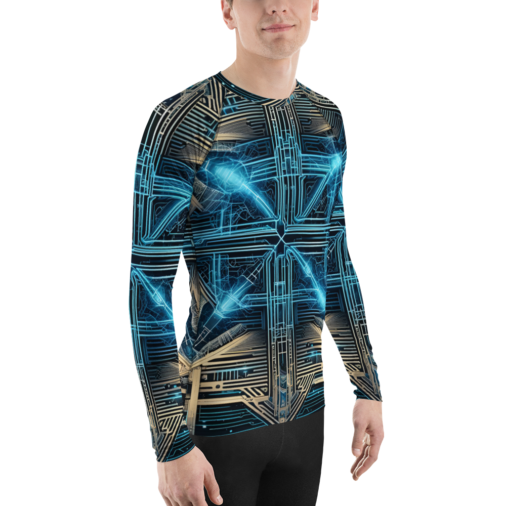 Men's Rash Guard: Celestial Echoes