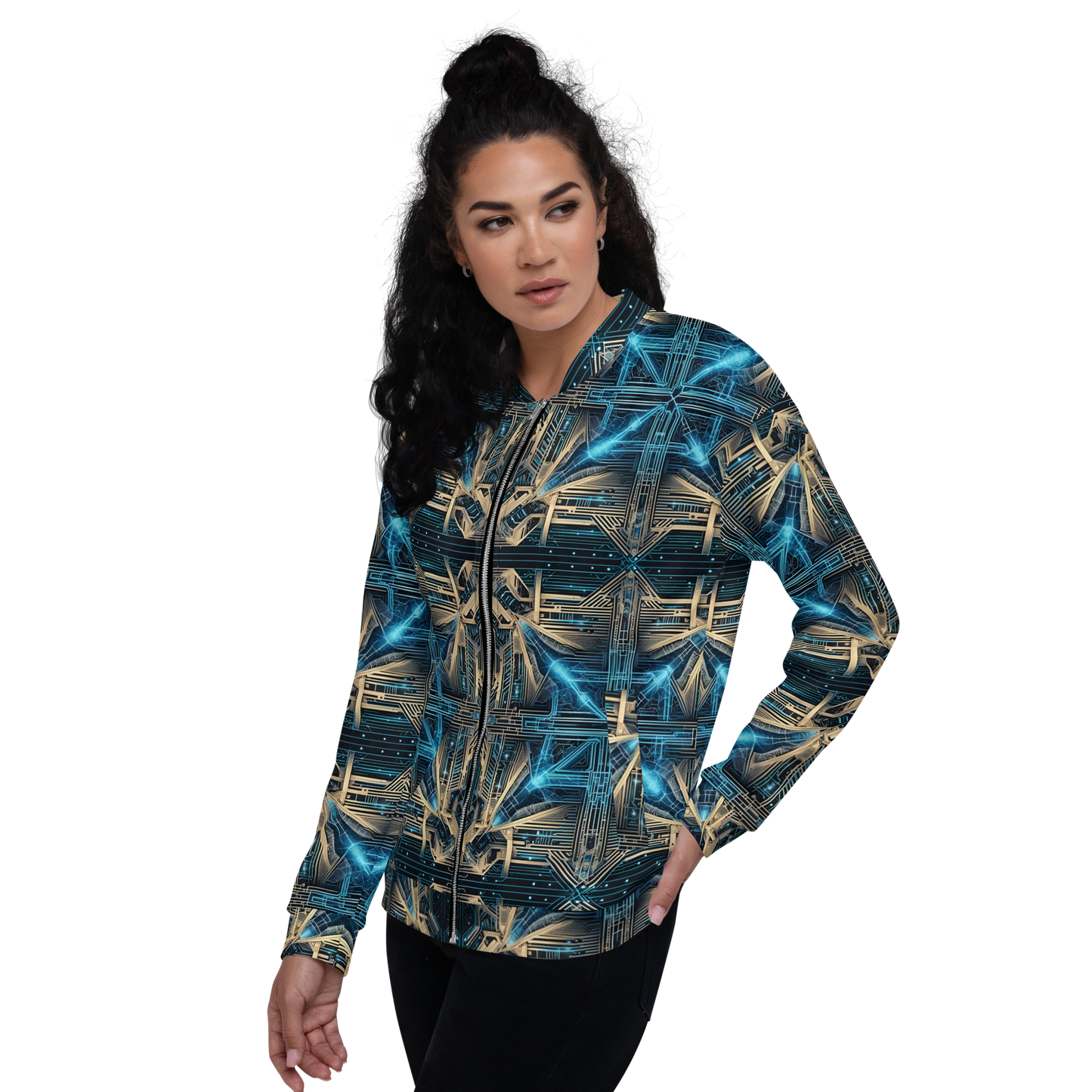 Unisex Bomber Jacket: Celestial Echoes