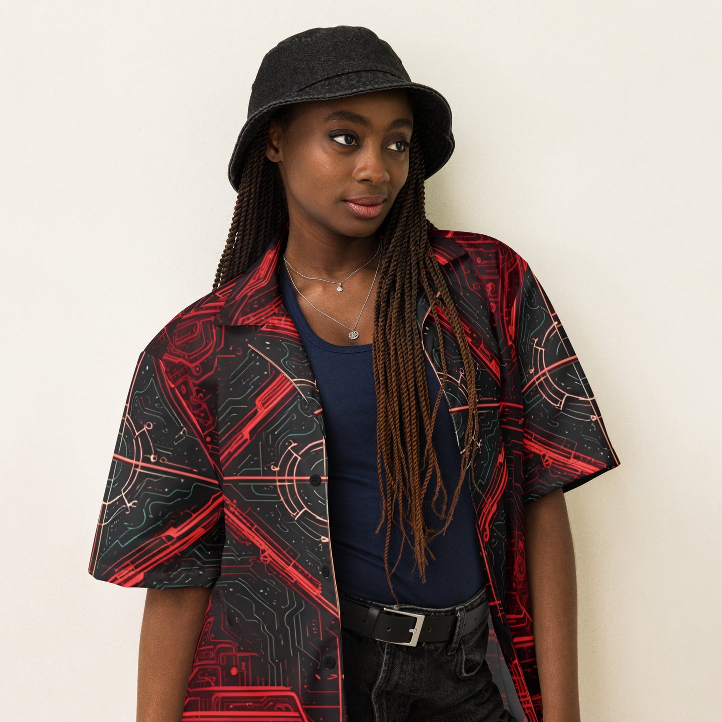 Unisex button shirt: Vibrosphere Serenity