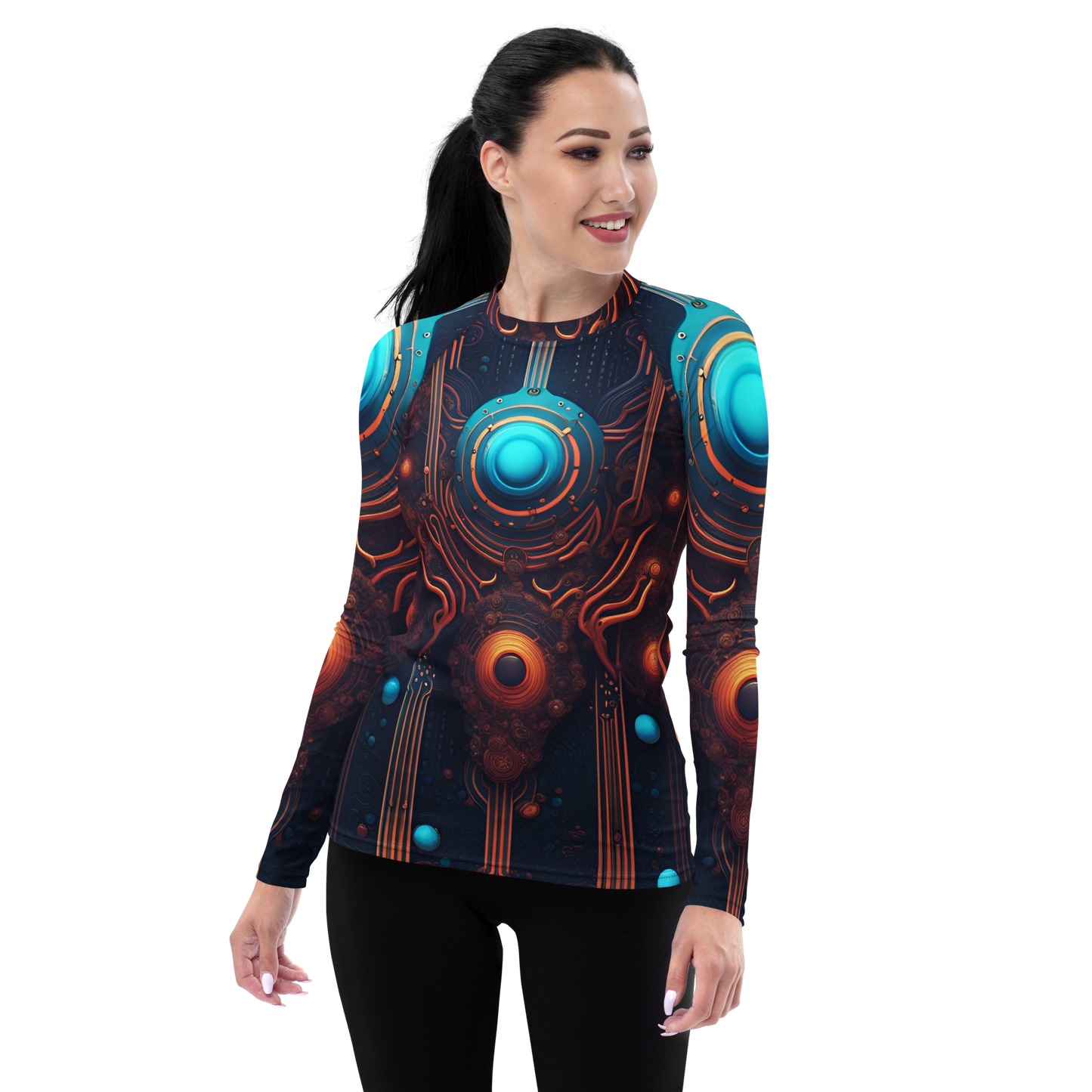 Women's Rash Guard: Omnitronic Mysterium