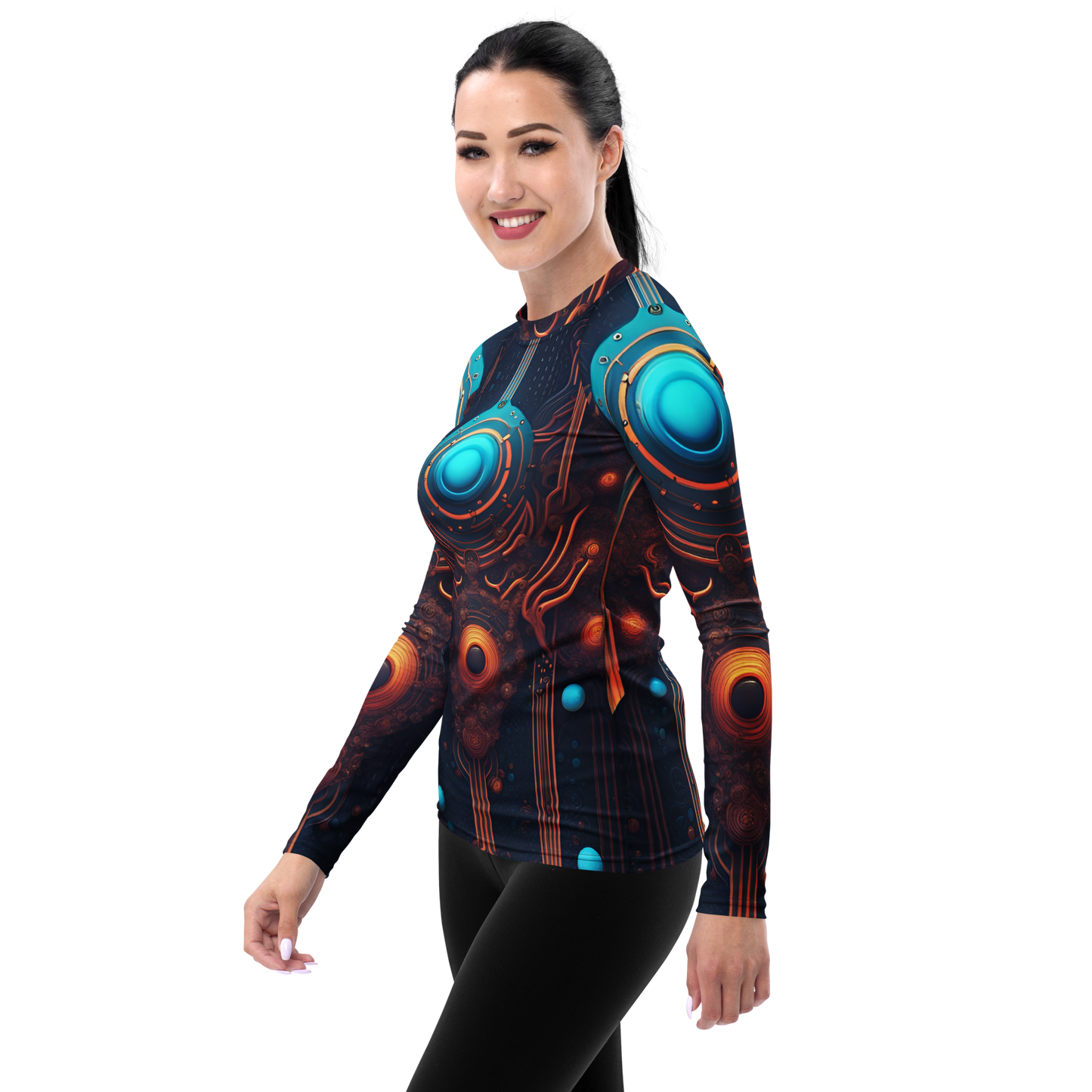 Women's Rash Guard: Omnitronic Mysterium