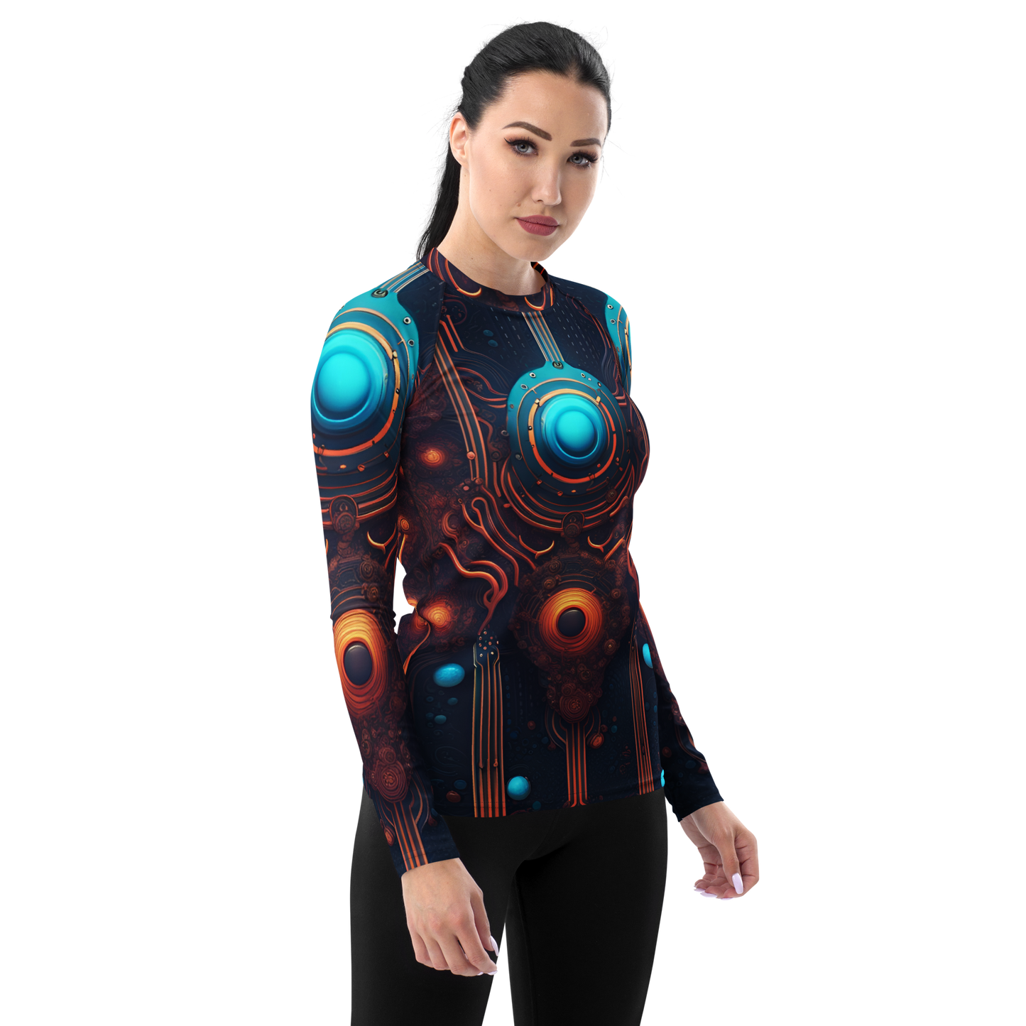 Women's Rash Guard: Omnitronic Mysterium