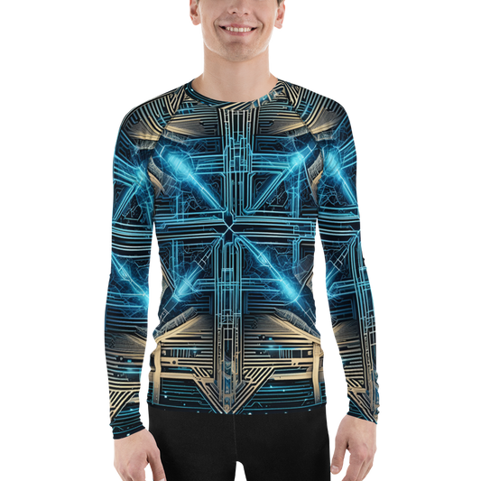 Men's Rash Guard: Celestial Echoes