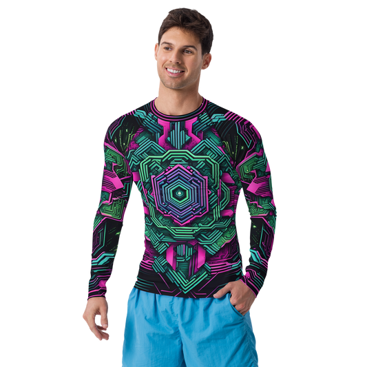 Men's Rash Guard: Technicolor Transcendence