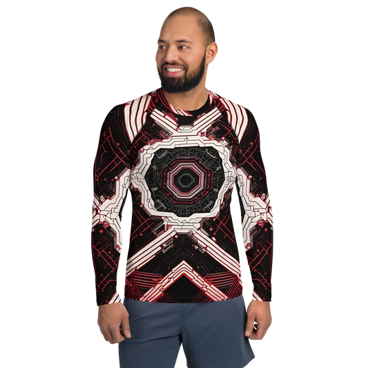 Men's Rash Guard: Xenovectric Tessellations