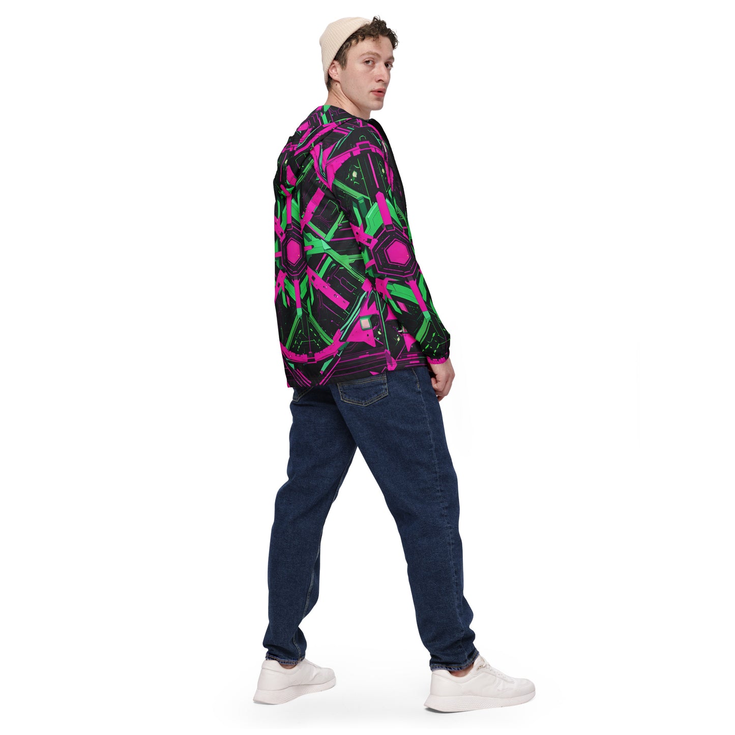 Men’s windbreaker: Xenochromatic Hyperbole