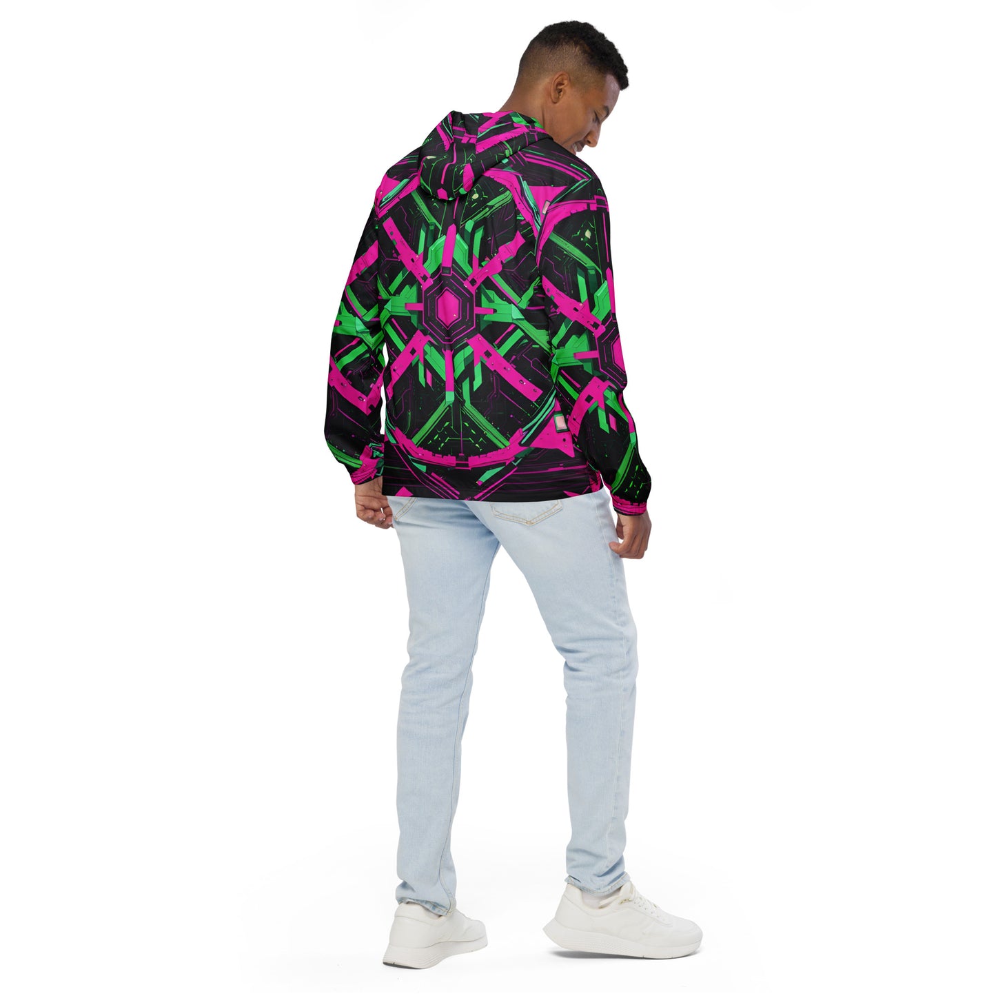 Men’s windbreaker: Xenochromatic Hyperbole