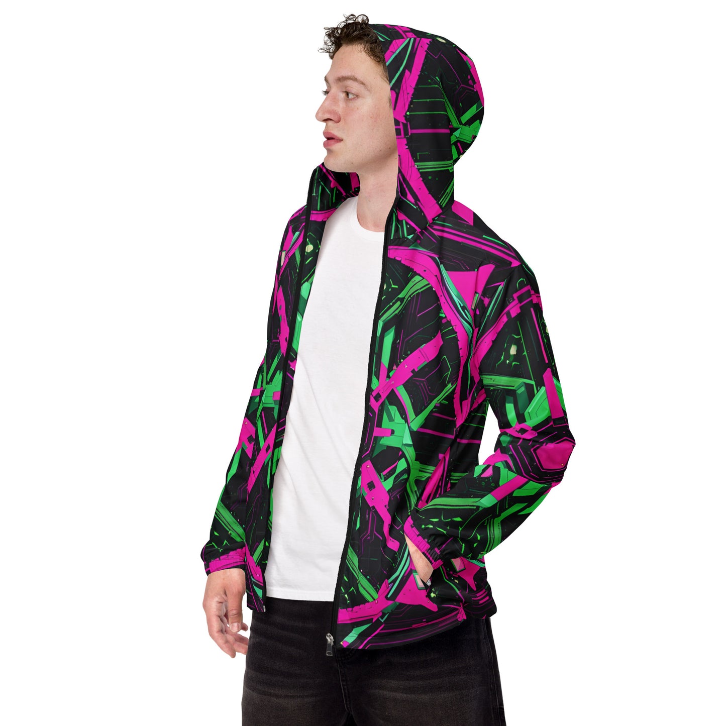 Men’s windbreaker: Xenochromatic Hyperbole