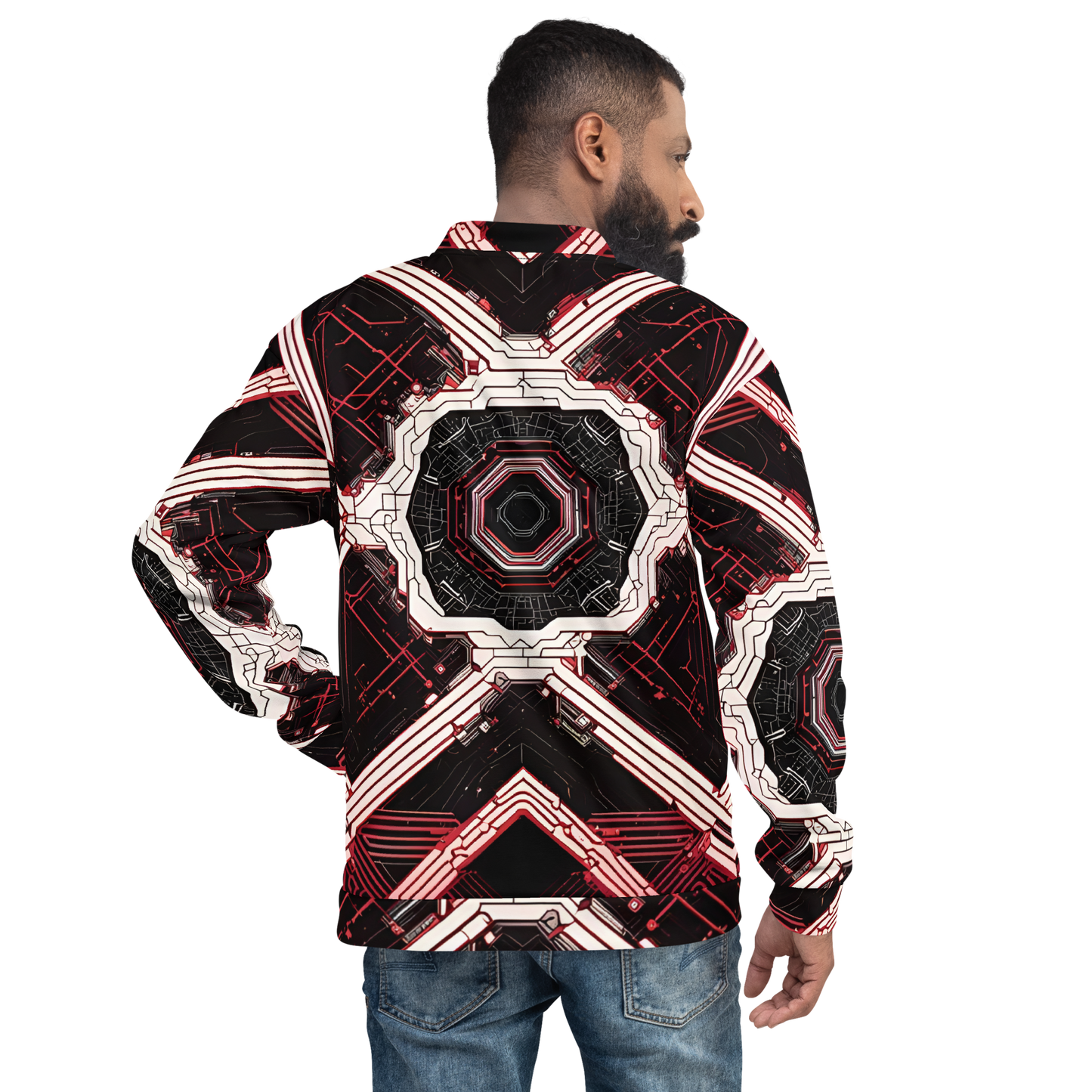 Unisex Bomber Jacket: Xenovectric Tessellations