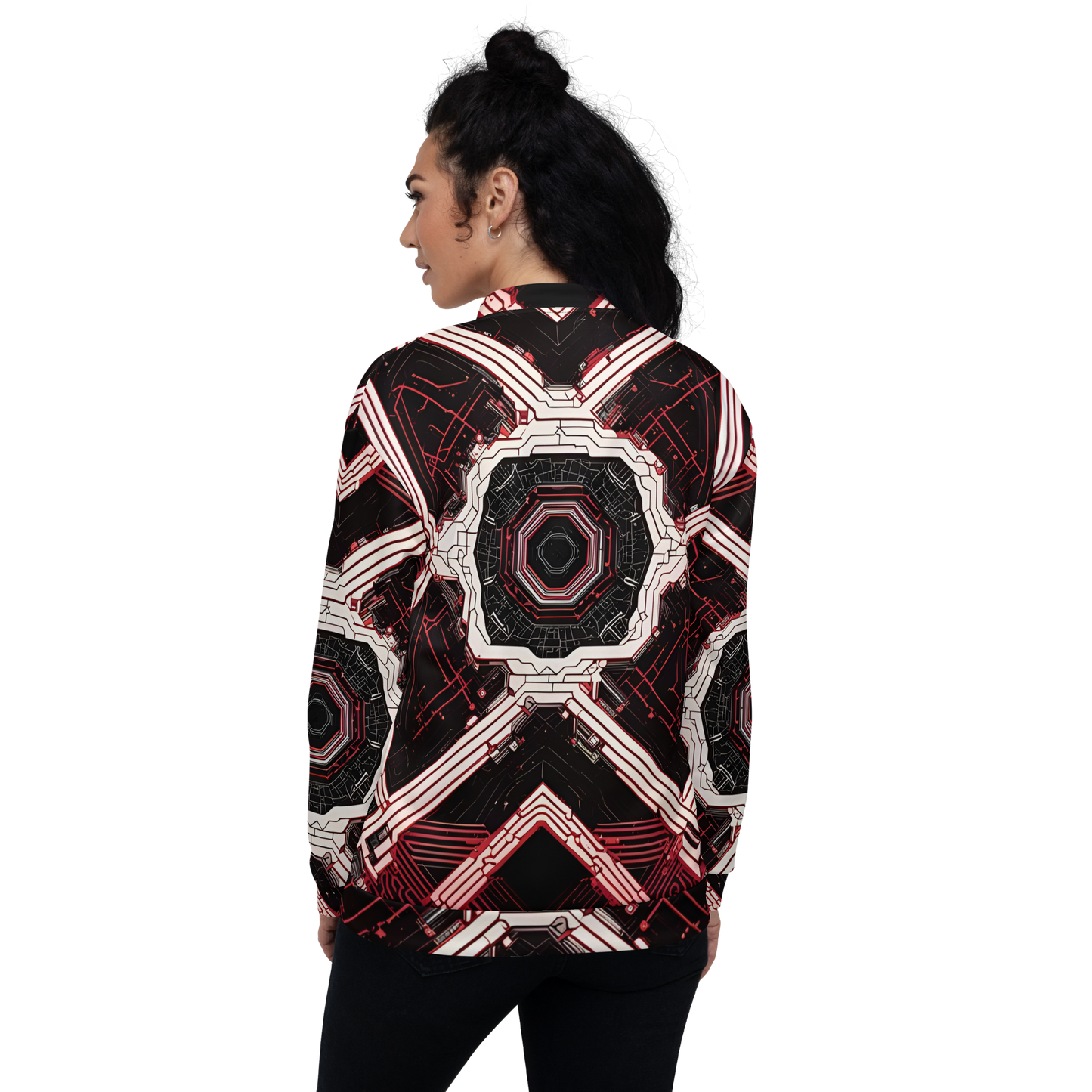 Unisex Bomber Jacket: Xenovectric Tessellations