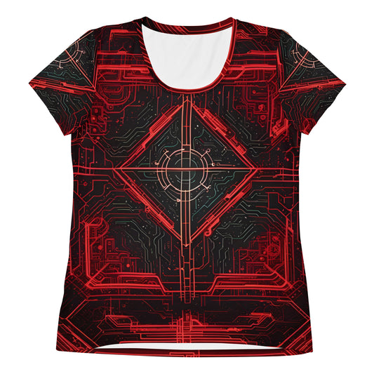 Women's Athletic T-shirt: Vibrosphere Serenity