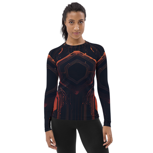 Women's Rash Guard: Luminal Blastwave