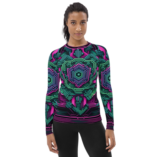 Women's Rash Guard: Technicolor Transcendence