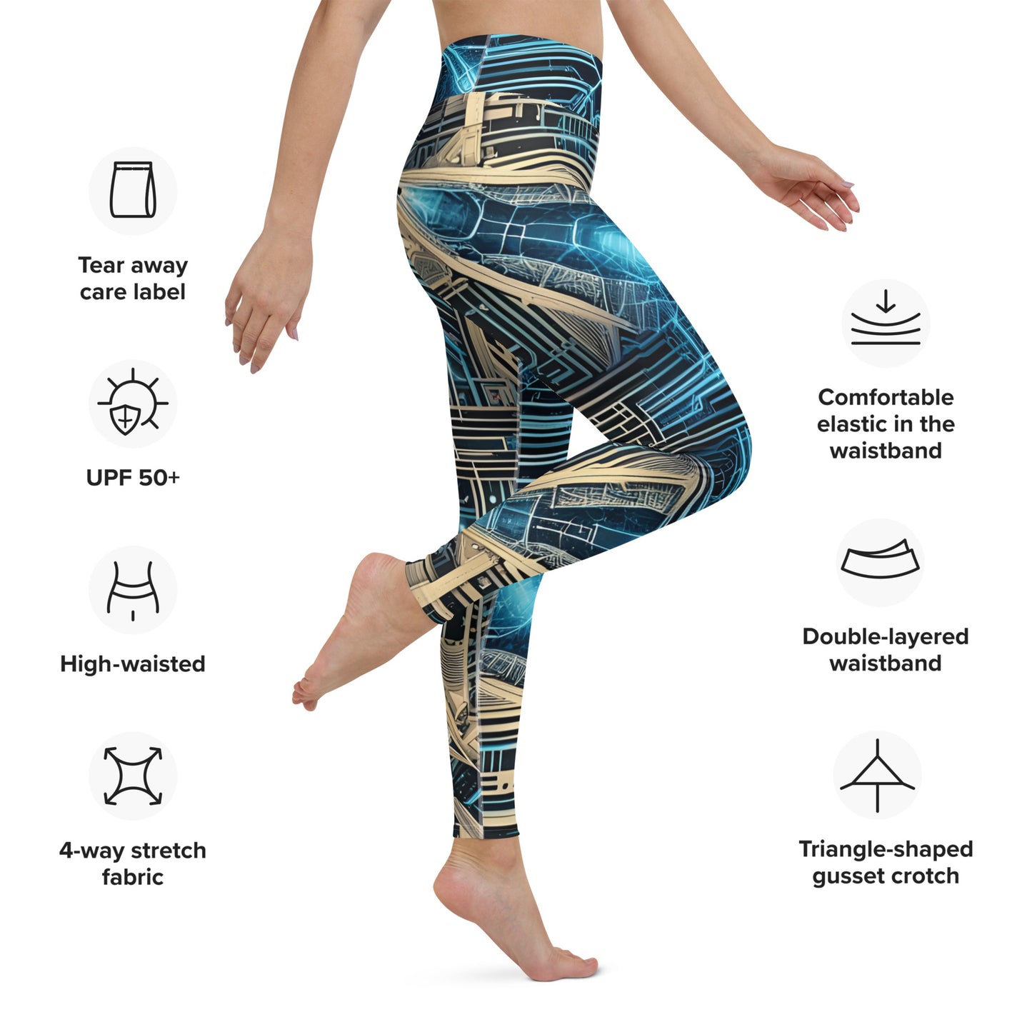 Yoga Leggings: Celestial Echoes